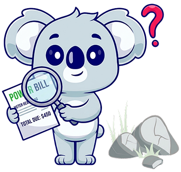 Koala with Power Bill